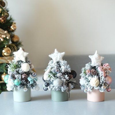特賣- INS迷你小型圣誕樹家用裝飾christmas tree桌面擺件DIY材料包套餐