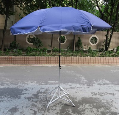 2.4米攤販大圓傘含四腳傘座 (420D抗UV防雨銀膠傘)、攤販傘、戶外遮(雨)陽傘、沙灘傘、海灘傘