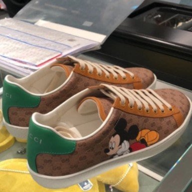 GUCCI 古馳 x Disney 2020鼠年限定款 復古做舊 米奇小白鞋 602129 男女運動鞋 現貨