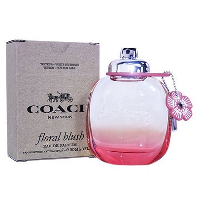 ☆MOMO小屋☆ COACH Floral Blush 嫣紅芙洛麗 女性淡香精 90ml TESTER-環保盒