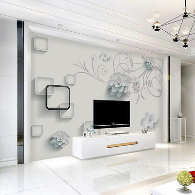 簡約8d電視背景牆壁紙沙發客廳牆布3d立體壁畫時尚大氣5d壁紙