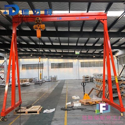 1噸移動式龍門架模具吊架 可升降鋁合金2噸電動葫蘆手推式龍門吊-范斯頓配件工廠