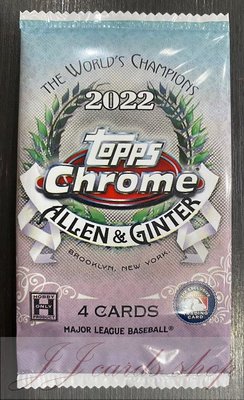 【☆ JJ卡舖 ☆】MLB 2022 Topps Allen & Ginter Chrome AG 鉻系列 棒球卡 卡包