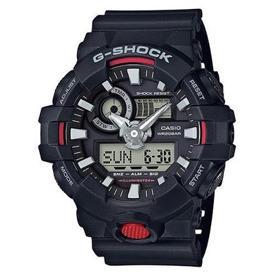 G-SHOCK 金屬感休閒錶(GA-700-1A)-黑/53.4mm 限量版
