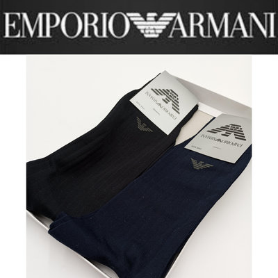 【皮老闆二店】 新古真品 EMPORIO  ARMANI 襪子 紳士襪 西裝襪 小腿襪 25~26cm 衣997