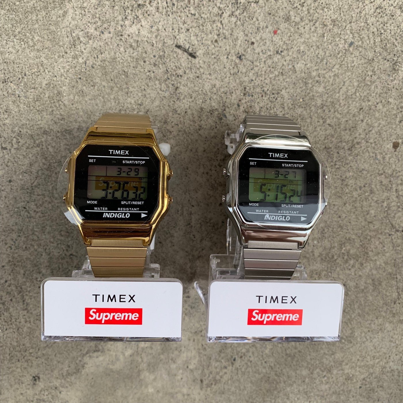 LimeLight 2019 F/W Supreme Timex️ Digital Watch 手錶金/銀