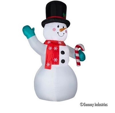 有動作充氣轉頭雪人，聖誕/聖誕佈置/充氣擺飾好收納/聖誕充氣，X射線【X007827】