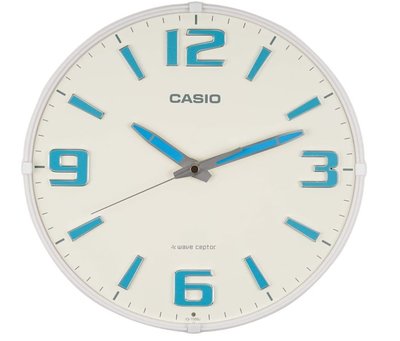 日本進口 好品質 正品   SIO卡西歐 圓形簡約掛鐘電波鐘 牆鐘時鐘數字鐘錶送禮禮品家飾