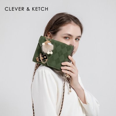 本小店新品Clever&Ketch小方包包女2023新款迷你小包包鏈條斜挎包情人節禮超夯 新品 精品