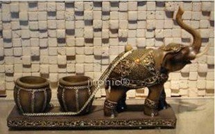 INPHIC-東南亞泰國工藝品家居裝飾品大象象罐燭台擺設擺飾擺飾