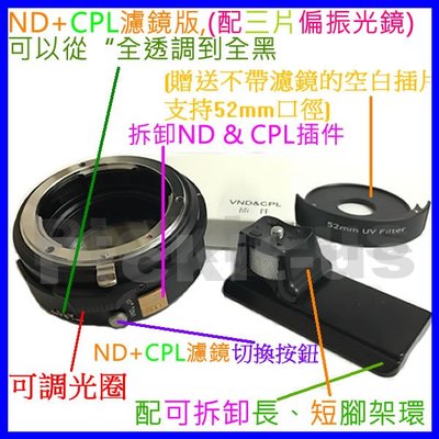 插件環ND CPL濾鏡曝光補償NIKON G AI鏡頭轉MICRO M4/3機身轉接環E-PL9 E-PL10 E-P5