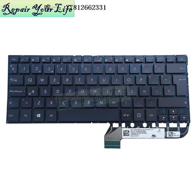 電腦零件華碩 ZenBooK UX430 UX430UA UX430UQ UX430UN 筆記本鍵盤 背光SP筆電配件