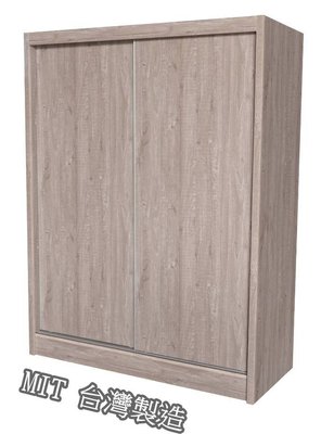 【萊夫家居】TS-67E：灰橡色6X7尺推門衣櫃【台中家具】拉門衣櫥 收納櫃 套房家具 多色可選 防蛀木心板 台灣製造