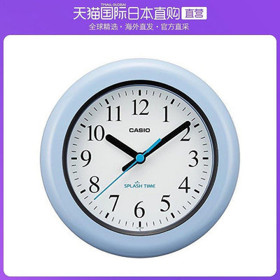 【熱賣精選】日本直郵Casio卡西歐掛鐘時鐘 藍色 防潮防塵 座鐘掛鐘