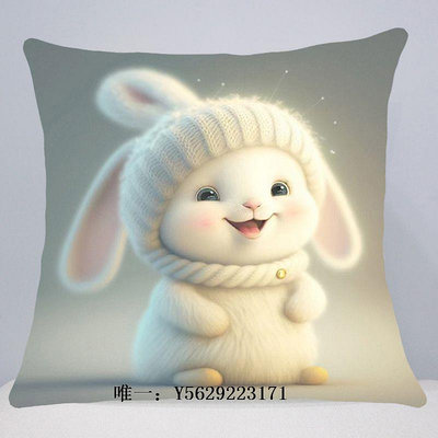 十字繡萌寵兔子抱枕十字繡自己線繡客廳沙發座椅靠枕手工制作刺繡材料包線繡