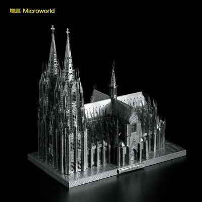 3D立體金屬拼圖德國科隆大教堂模型成人玩具diy手工拼裝模型禮物