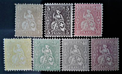 P10190 / 1862-1881 / 瑞士郵票 / forte cote