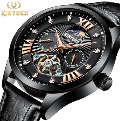 【潮裡潮氣】KINYUED金悅達高檔全自動機械手錶商務男士手錶防水手錶J050