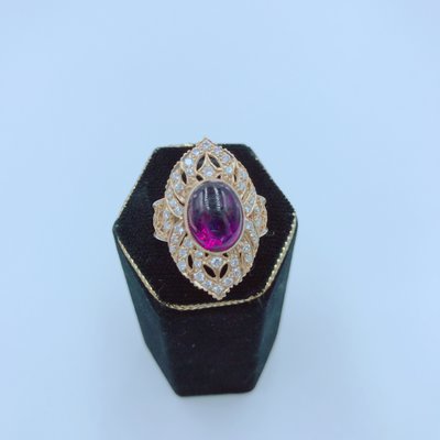 【立勝當鋪】紫寶石 鑽石戒指  寶石戒指  18k  編號A00037