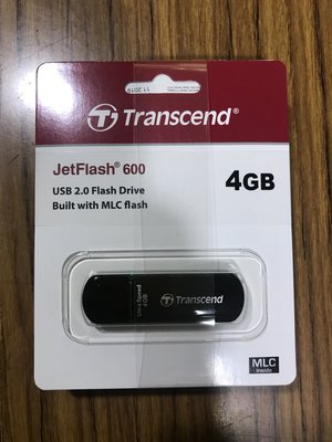 點子電腦-北投◎創見 Transcend JetFlash 600 USB2.0 4G 隨身碟 MLC ◎330元