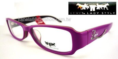 #嚴選眼鏡  LEVIS LEVIS LADY STYLE系列 鎖鍊 甜蜜紫膠框