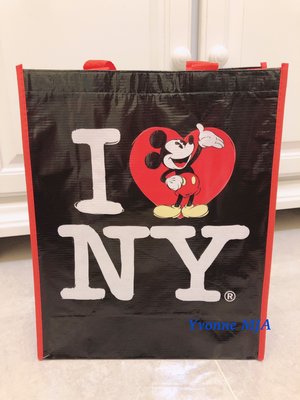 *Yvonne MJA* 美國迪士尼 Disney 限定正品 米奇 我♥ Ny ® 防水耐用 購物袋 現貨
