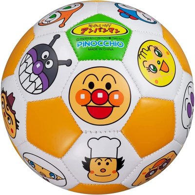 【唯愛日本】4971404320321 麵包超人 多人物臉橘 亮皮兒童足球 小皮球 玩具球 足球 親子遊戲 小球球