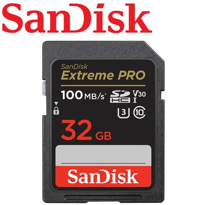 100MB/s 公司貨 SanDisk 32GB Extreme PRO SD SDHC U3 V30 32G 記憶卡