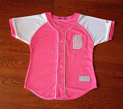 美國官網MLB大聯盟棒球球衣正品majestic水手隊Mariners粉紅色陳偉殷王建民兒童小孩嬰兒寶寶親子全家福套裝