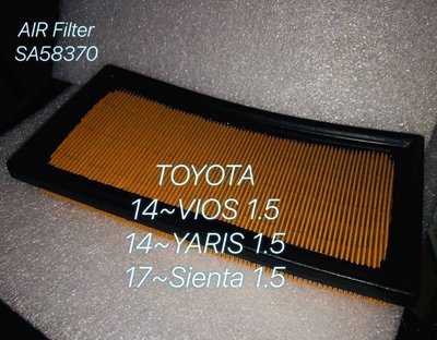 『通信販售』高品質 TOYOTA 14~ VIOS 空氣芯 濾網 空氣濾心 引擎室 原廠型 豐田 空氣濾網