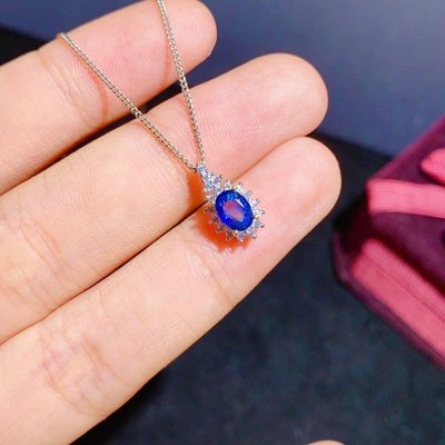 【藍寶石項鍊】天然斯里蘭卡藍寶石項鍊 高淨度 皇家藍 優雅閃耀