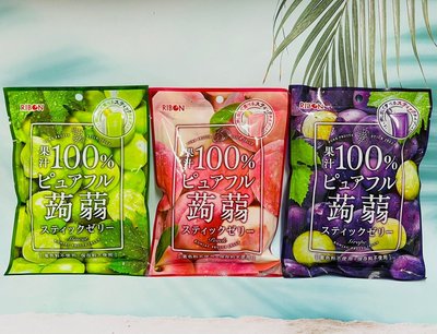 日本 RIBON 立夢 100%果汁 蒟蒻果凍 130g 麝香葡萄/葡萄/水蜜桃