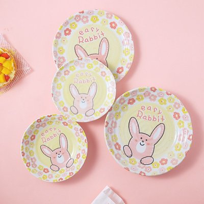 日本進口卡通飯碗兒童盤子可愛創意陶瓷餐具日系家用早餐盤