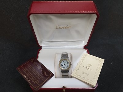 ☆ Cartier  Santos 卡地亞 山度士自動上鏈機械錶   ☆ ( 保證真品 )