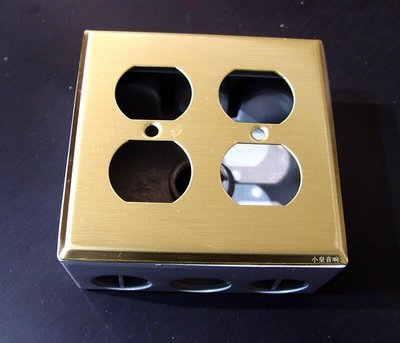 易匯空間 音樂配件美國COOPER 高級二位合金電源座面板 國產合金底盒YY517
