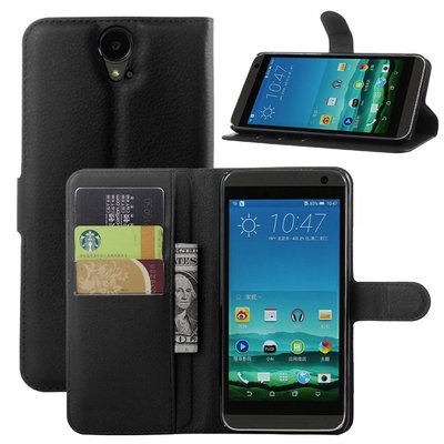 HTC One E9+ 可立式荔枝紋皮套【易利通訊】現貨