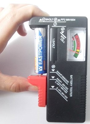 @拚評價最便宜@指針型通用型電池測試器電量測試檢測器電量顯示電壓數字式各種電池水銀方型電池都可檢測