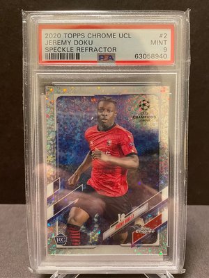 RC 2020 TOPPS CHROME UCL JEREMY DOKU SPECKLE REFRACTOR SPA9(63058940)