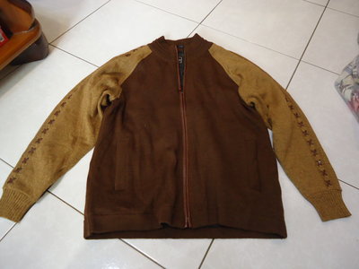 oillio 咖啡色+棕色毛衣外套,50%羊毛,尺寸:44,肩寬:47cm,胸寬:53.cm,少穿極新,降價大出清