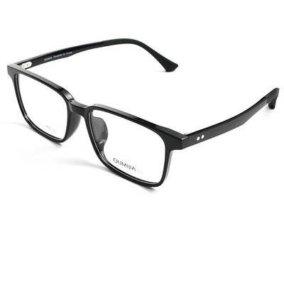 超輕男士黑框TR90眼鏡框時尚百搭54毫米片寬可配加固鉸鏈
