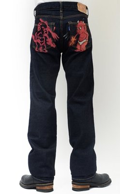 日本 TEDMAN 紅魔鬼 牛仔褲 DEVIL003R 日本製 全新品34腰