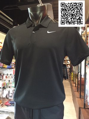 『第一件5折、第二件再88折』Nike Golf 高爾夫Polo衫 運動休閒 素黑款 短袖針織衫 機能排汗
