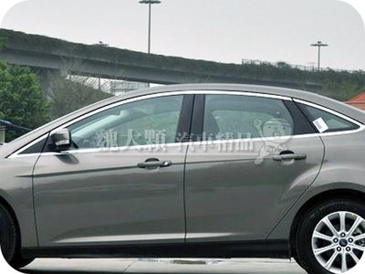 【魏大顆 汽車精品】Focus 4D(13-18)專用 不鏽鋼車窗飾條ー車窗亮條 車窗裝飾條 C346 Ford 福特