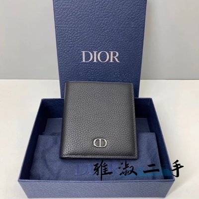 雅淑二手 Dior 迪奧 CD Icon 兩摺型卡片套 護照包 護照夾 卡夾