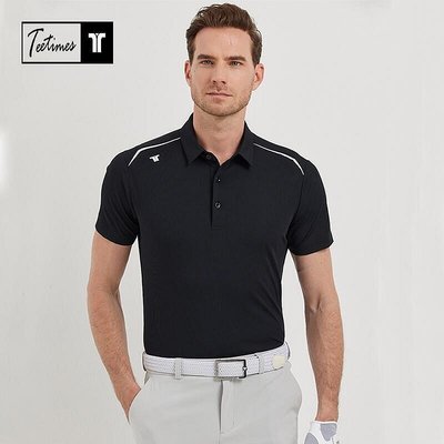 新款推薦 Teetimes 高爾夫短袖T恤男彈力乾運動上衣夏季高爾夫服男透氣polo衫 T-可開發票