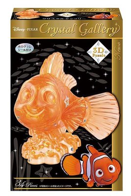 6566 34片3D立體塑膠透明水晶日本進口拼圖 迪士尼 海底總動員 尼莫 小丑魚