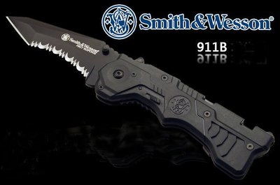刀品世家 Smith &amp; Wesson  史密斯911B 救生刀 折刀 直刀 砍刀 開山刀 刺刀 日本刀 中國劍 彈簧刀