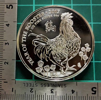 P4--2017年 英國2英鎊  雞年 1oz紀念銀幣