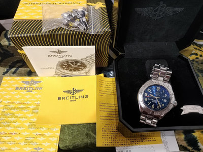 Breitling 百年靈機械自動男錶 瑞士錶 競標商品 手錶 超級海洋潛水機械錶