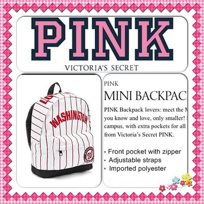 【iBuy瘋美國】全新正品 Victoria's Secret 維多利亞的秘密 PINK MLB帆布後背包 書包 運動包